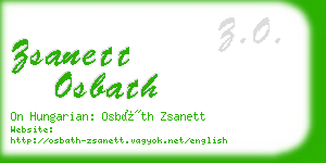 zsanett osbath business card